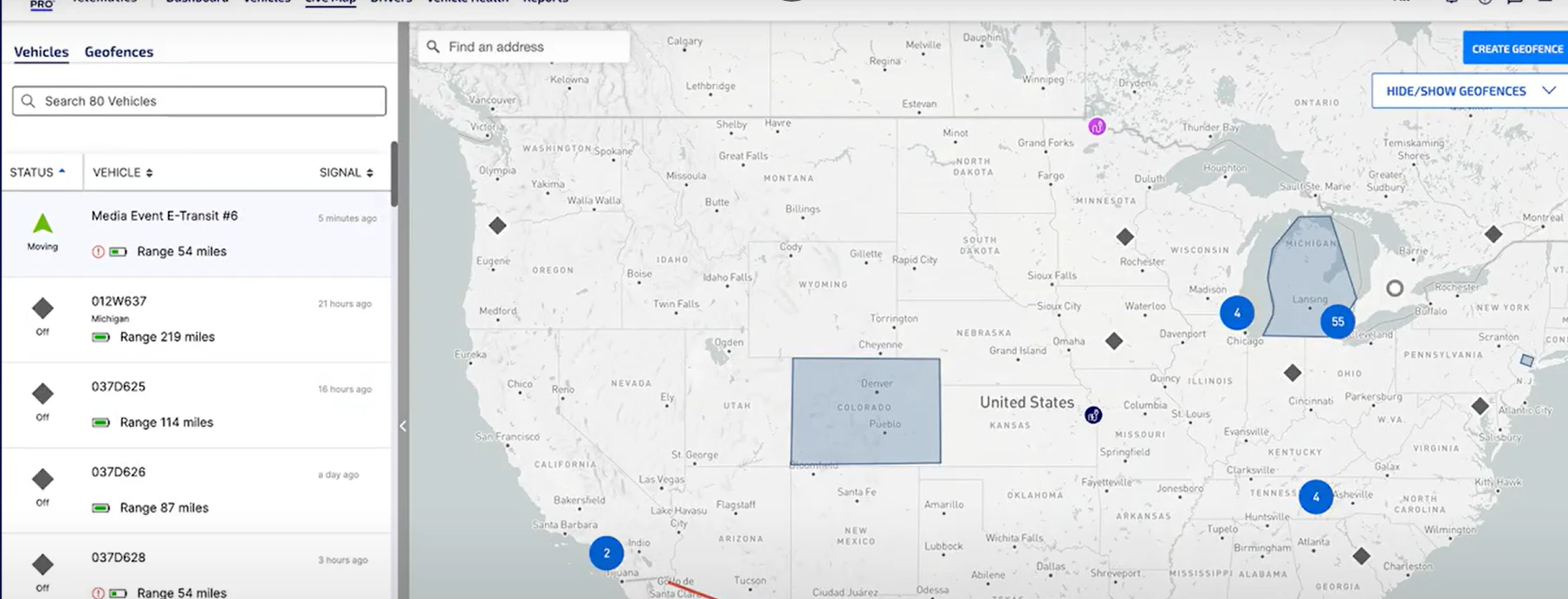 screenshot of Ford Pro